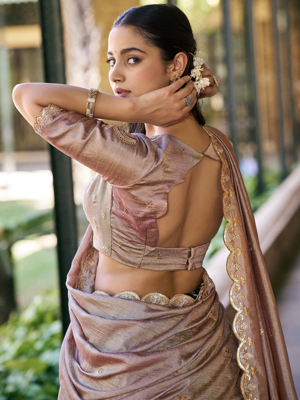 Magnetic Green Kalamkari Print Silk Traditional Half Saree Lehenga
