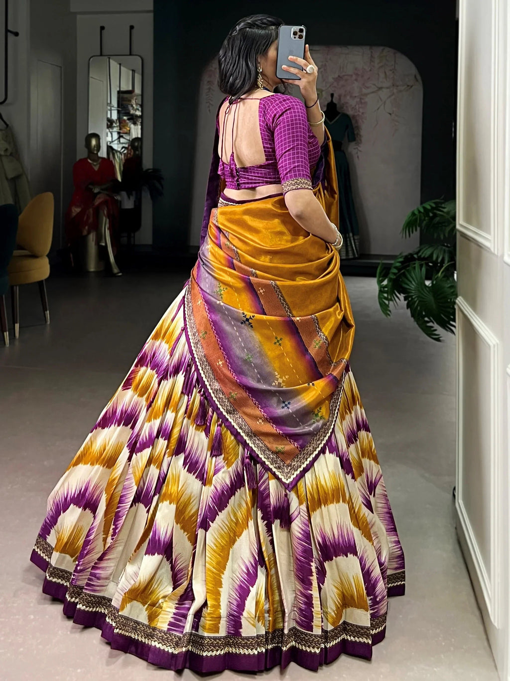 Wine Lovely And Digital Printed Silk Festive Wear Lehenga Choli
