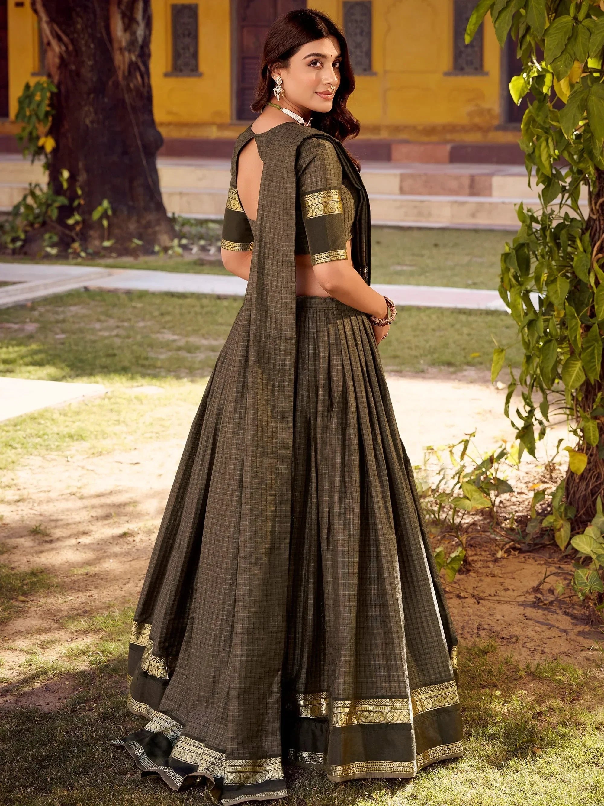 Grey Charming Digital Printed Silk Festival Wear Lehenga Choli
