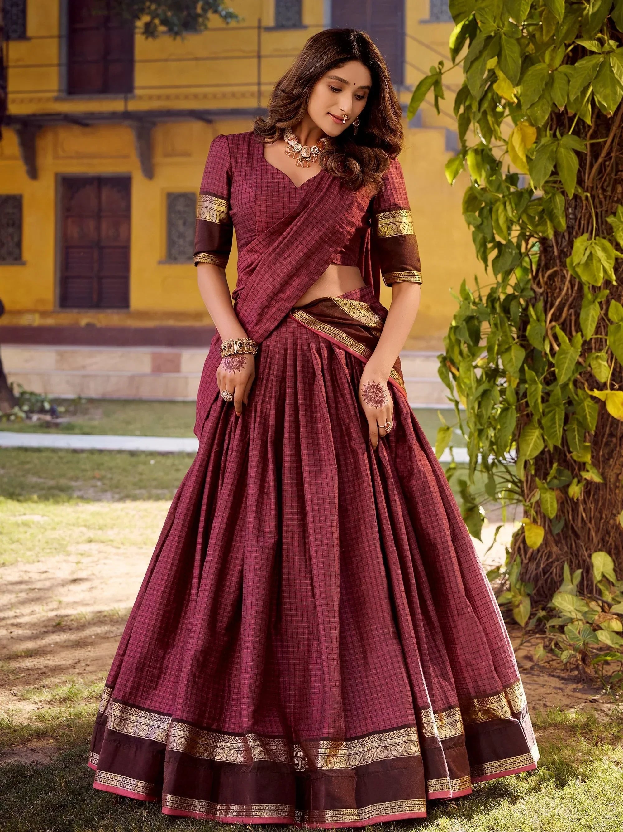 Maroon Charming Digital Printed Silk Festival Wear Lehenga Choli