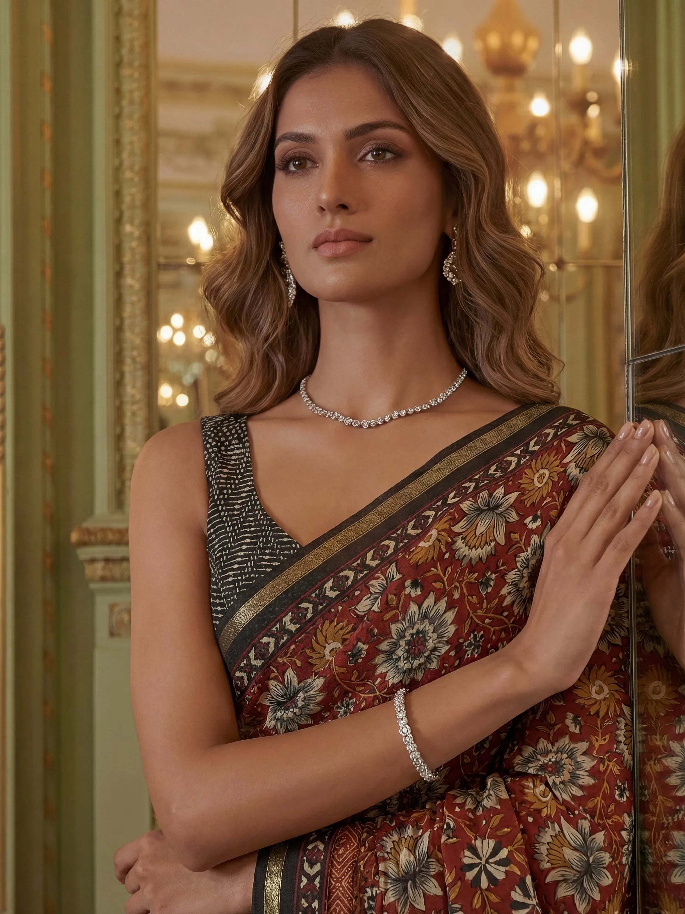 Stunning Maroon Zari Weaving Silk Wedding Wear Saree With Blouse