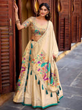 Royal Zari Work Silk Navratri Wear Lehenga Choli With Dupatta