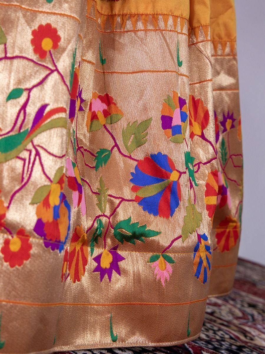 Yellow Captivating Zari Weaving Jacquard Silk Lehenga Choli