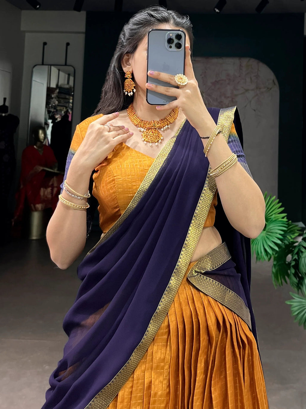 Mustard Regal Zari Weaving Silk Festive Wear Lehenga Choli With Dupatta