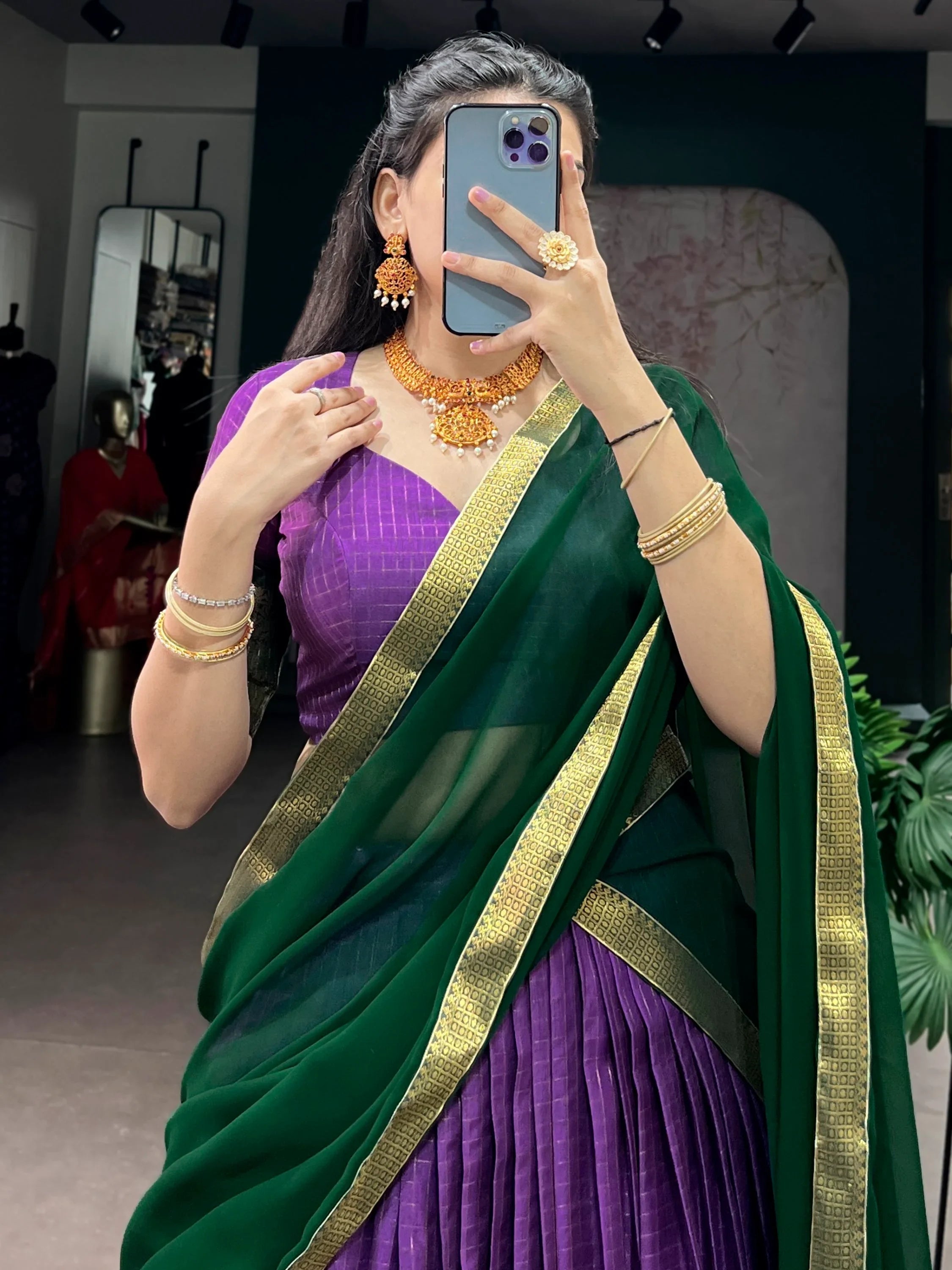 Purple Regal Zari Weaving Silk Festive Wear Lehenga Choli With Dupatta