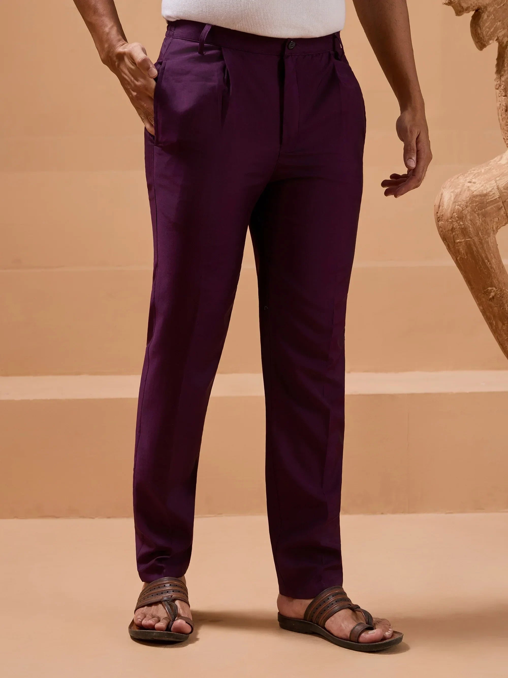Stylish Purple Sequins Embroidered Silk Mens Kurta Pant with Jacket