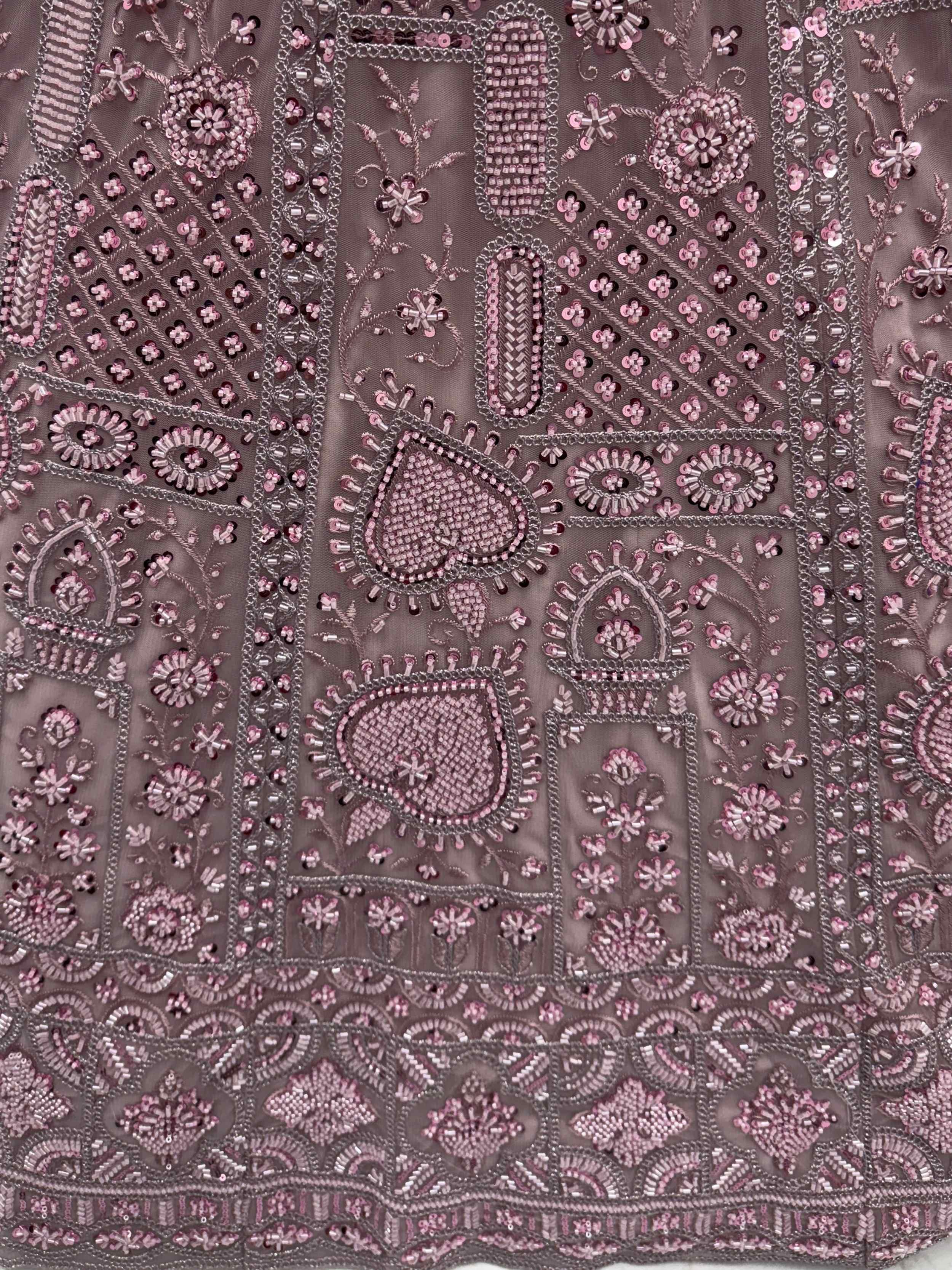 Pink Stunning Net Dori Embroidered Lehenga Choli With Dupatta