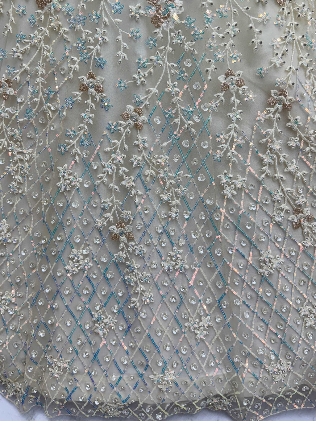 White Fantastic Net Multi-Thread Work Wedding Lehenga Choli