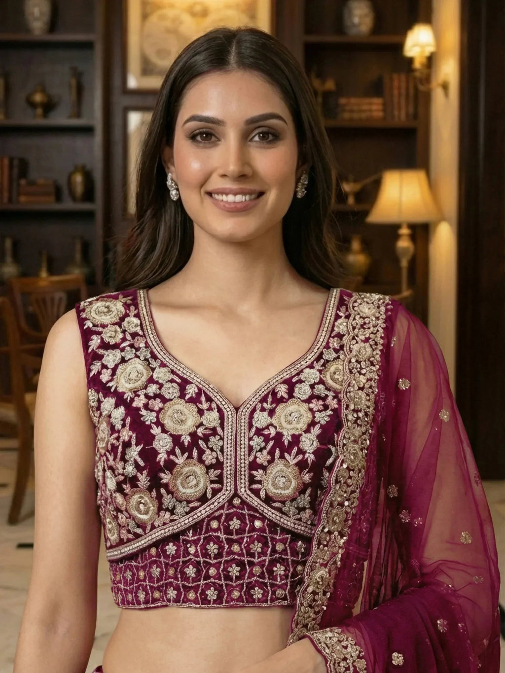 Pink Classic Thread Embroidered Silk Wedding Wear Lehenga Choli