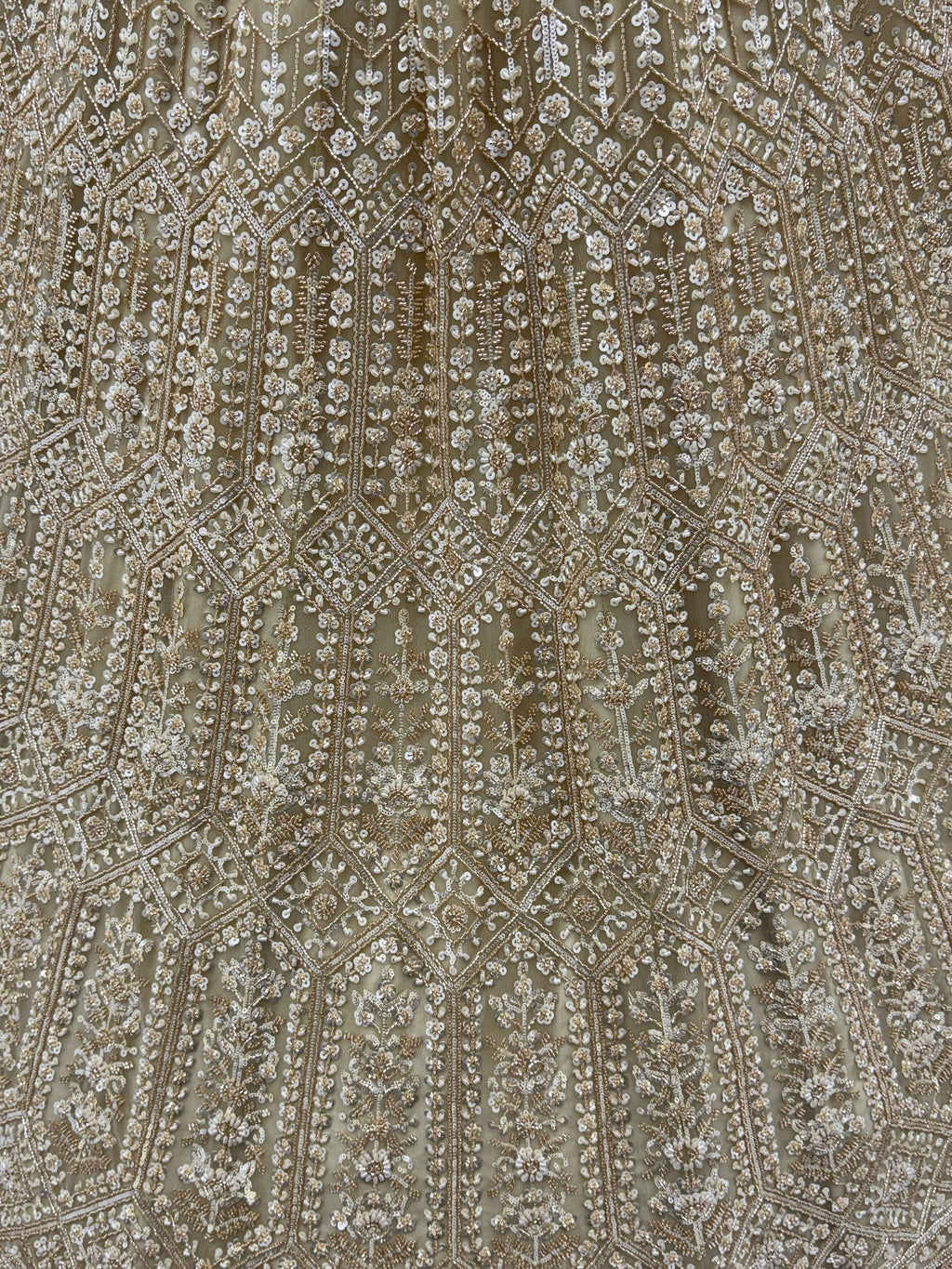 Graceful Golden Hand Work Net Designer Lehenga Choli With Dupatta