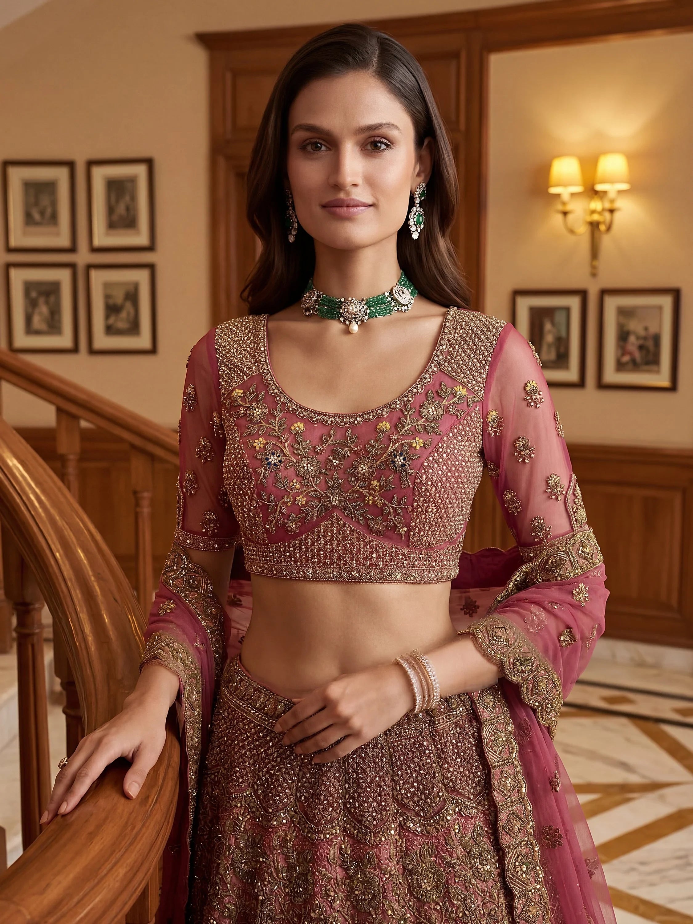 Royal Excellent Sequins Net Bridal Lehenga Choli With Dupatta