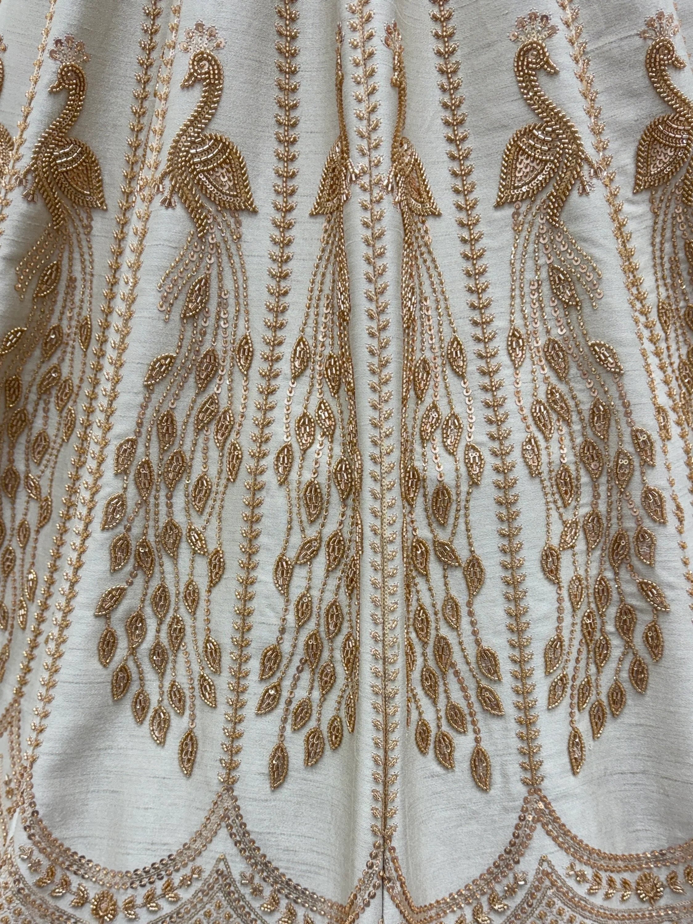 Off White Stylish Hand Work Bridal Lehenga Choli With Double Dupatta