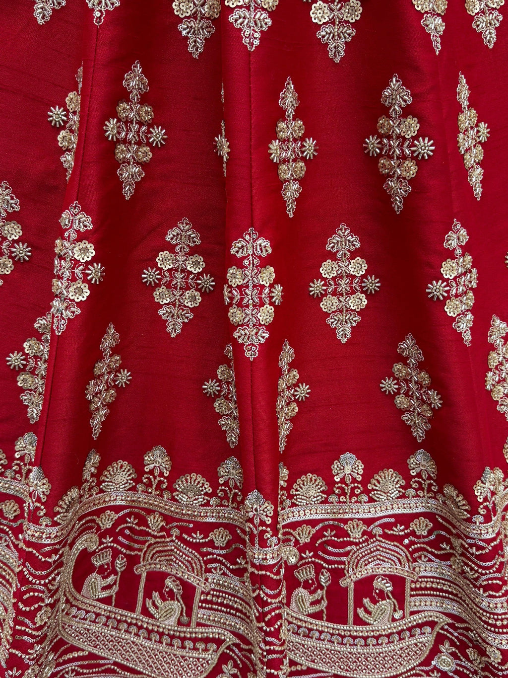 Royal Awesome Hand Work Silk Bridal Lehenga Choli With Double Dupatta