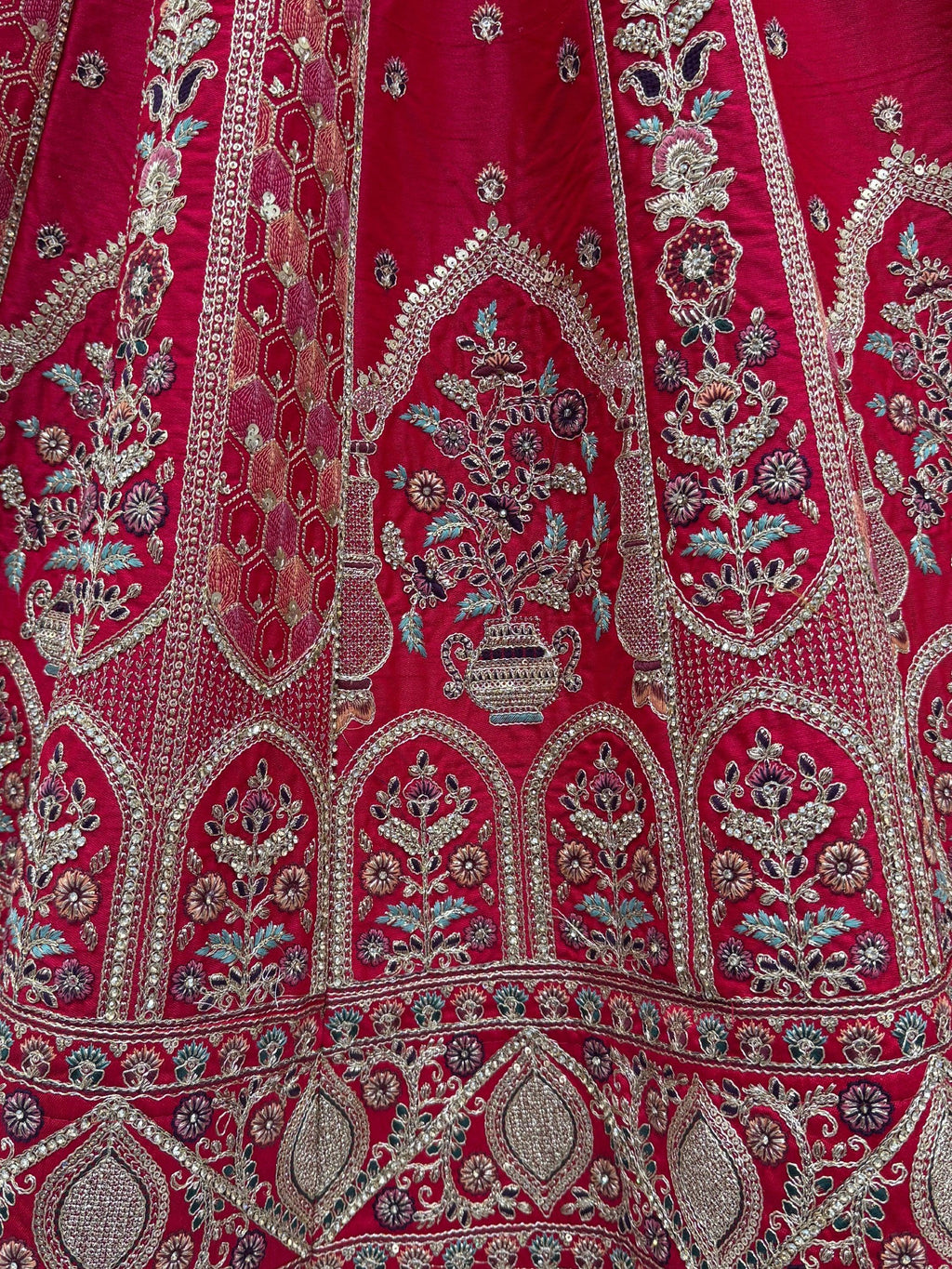 Red Ravishing Zari Embroidery Silk Bridal Lehenga Choli With Double Dupatta