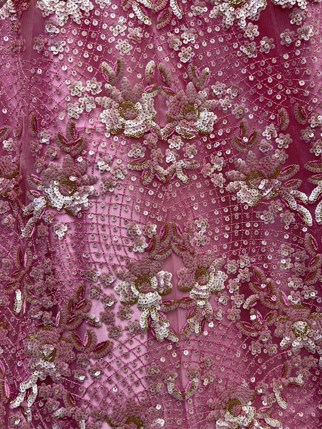 Pink Captivating Sequins Net Bridesmaid Lehenga Choli With Dupatta