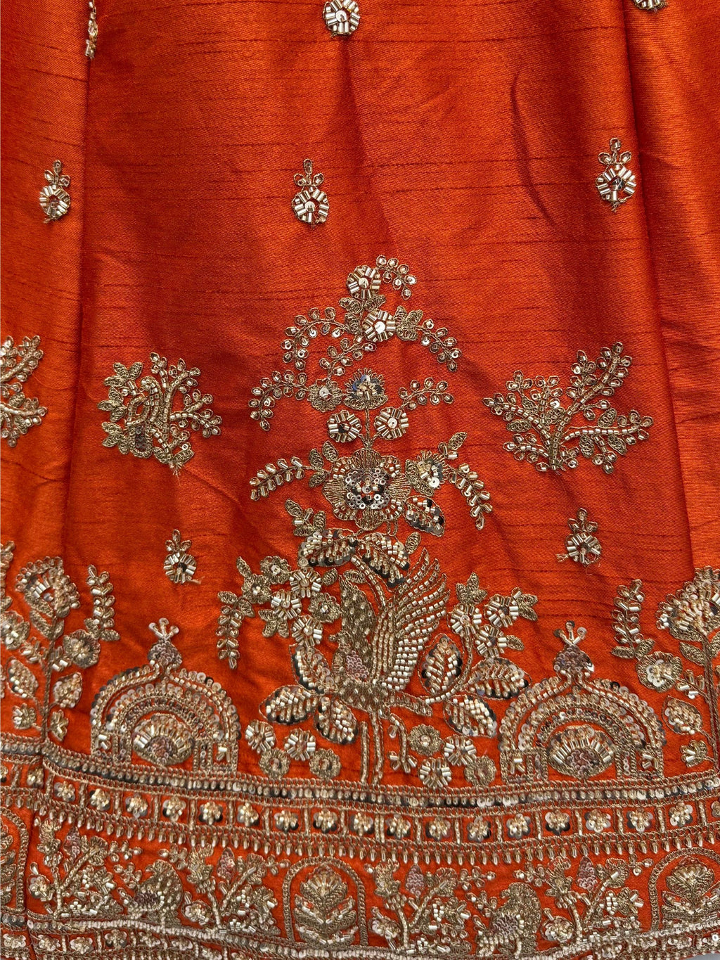 Royal Appealing Bead Work Silk Bridal Lehenga Choli With Double Dupatta