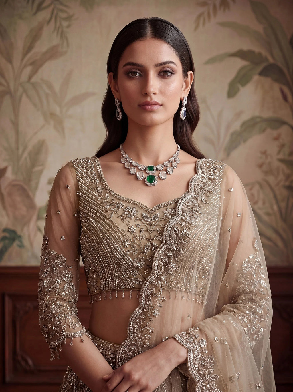 Gorgeous Beige Sequins Net Engagement Wear Lehenga Choli With Dupatta