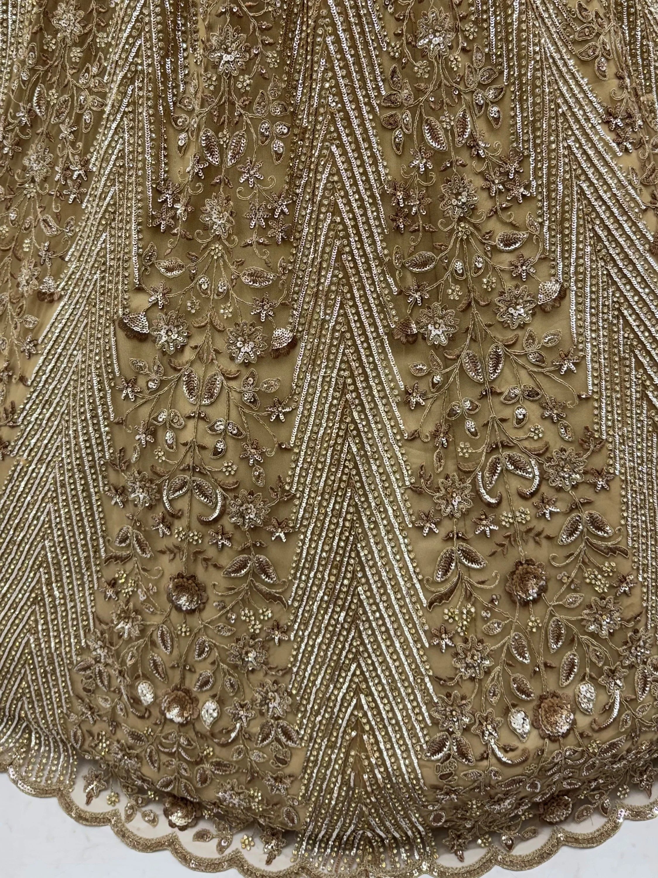 Gorgeous Beige Sequins Net Engagement Wear Lehenga Choli With Dupatta