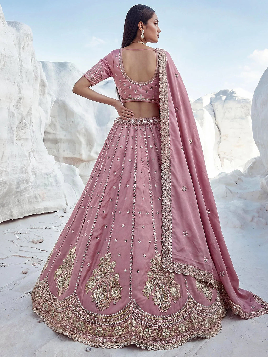 Royal Fantastic Sequins Silk Reception Wear Lehenga Choli