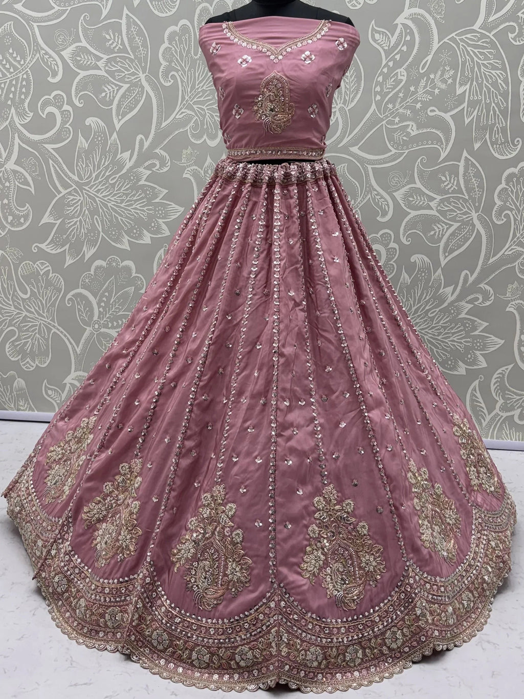 Royal Fantastic Sequins Silk Reception Wear Lehenga Choli
