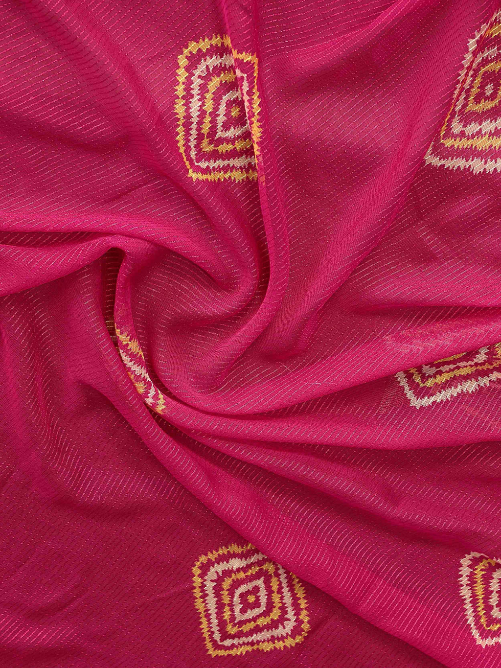 Delicate Pink Shibori Printed Chiffon Saree With Blouse