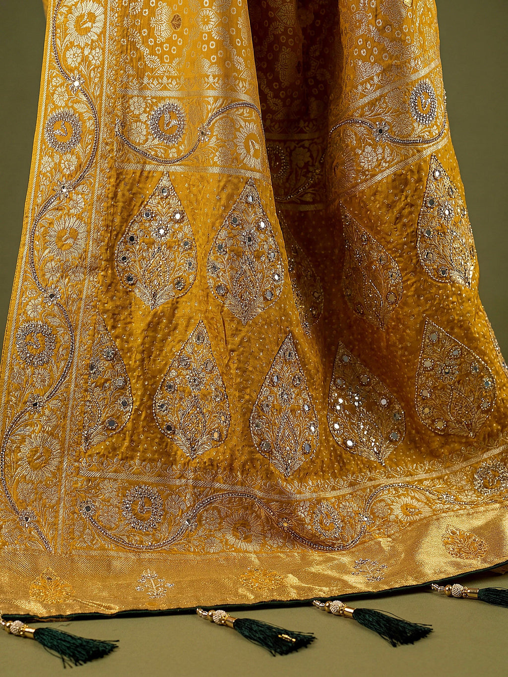 Mustard Alluring Zari Work Silk Event Wear Saree With Blouse