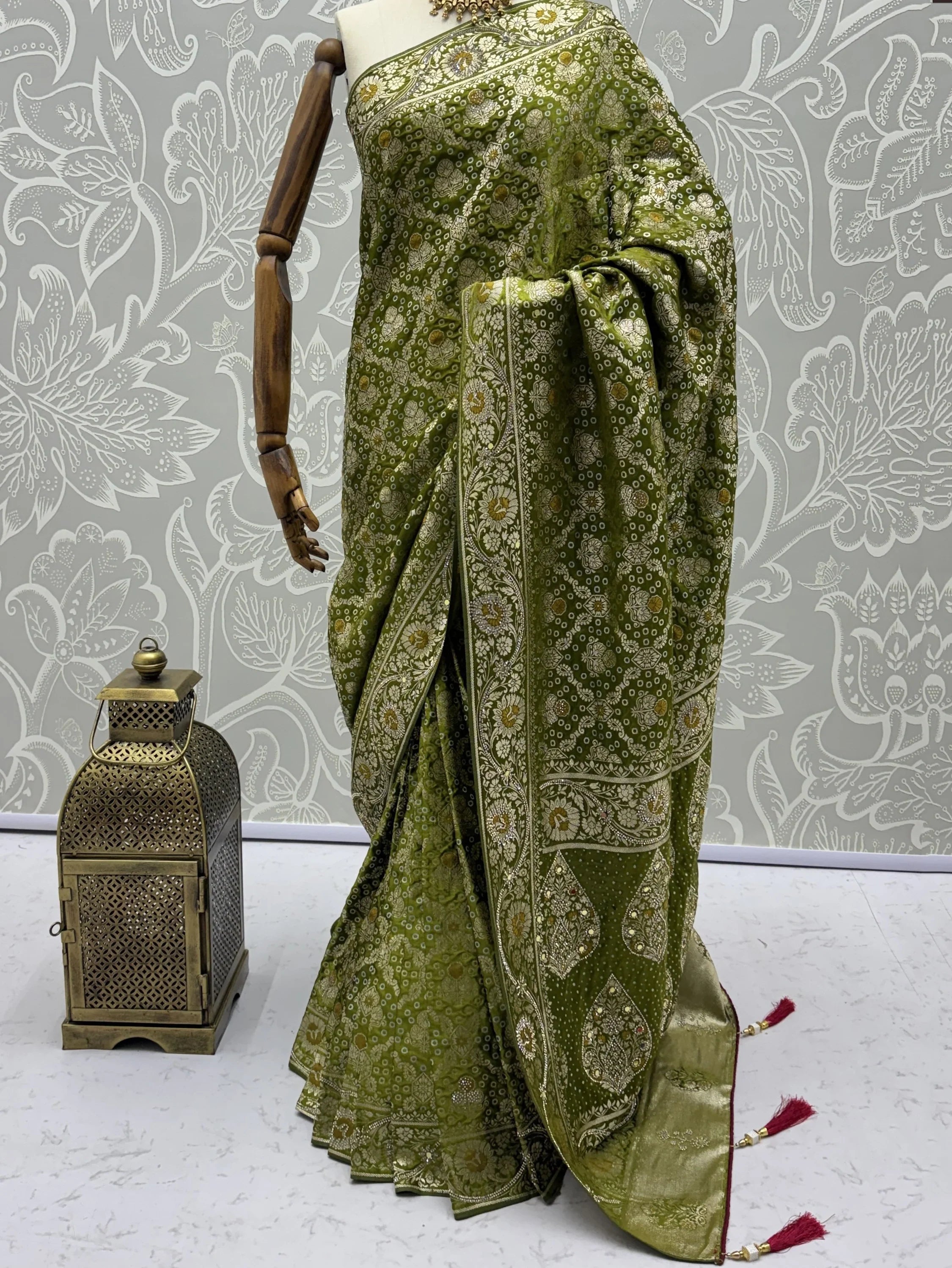 Green Alluring Zari Work Silk Event Wear Saree With Blouse