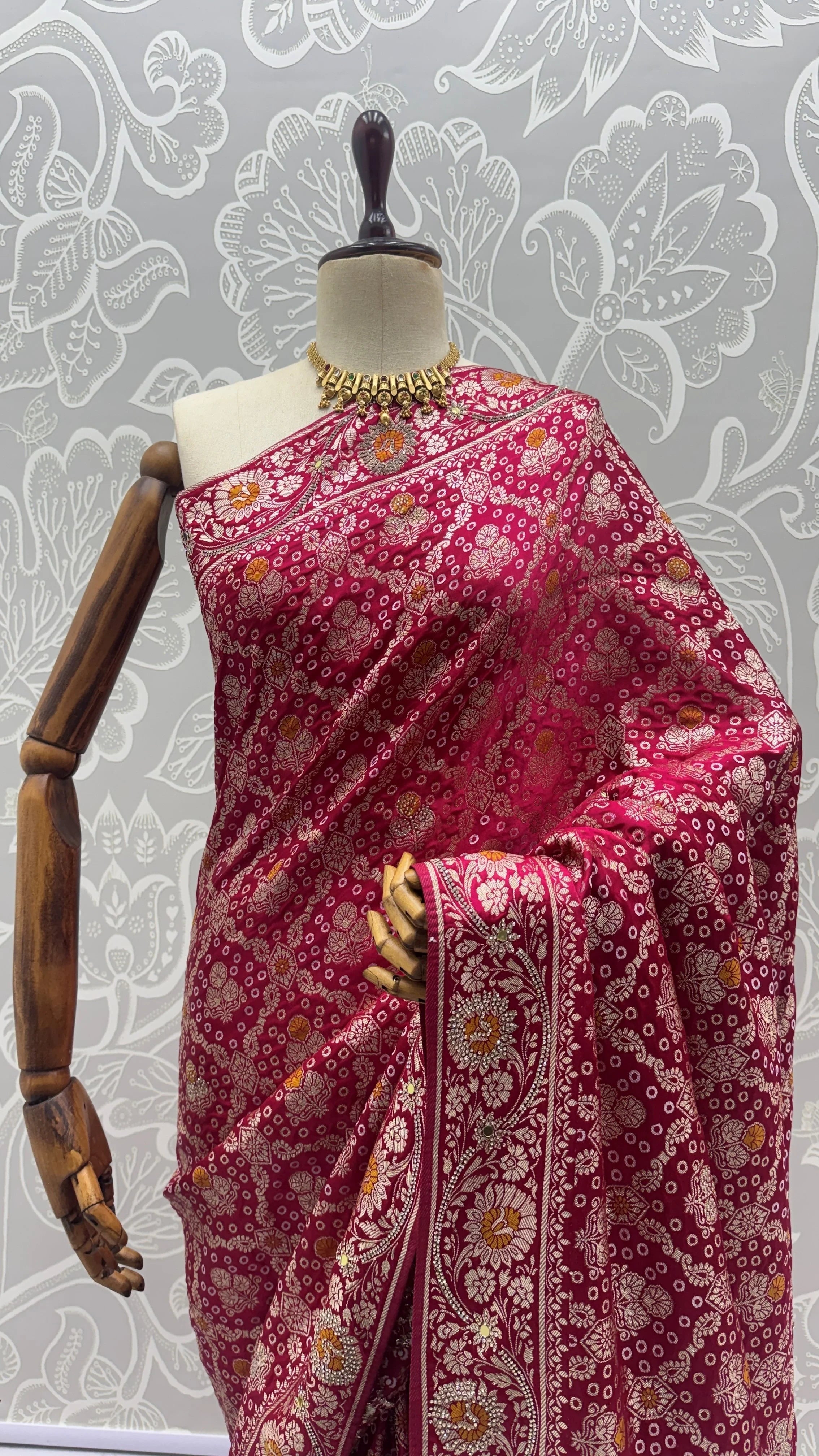 Pink Alluring Zari Work Silk Event Wear Saree With Blouse