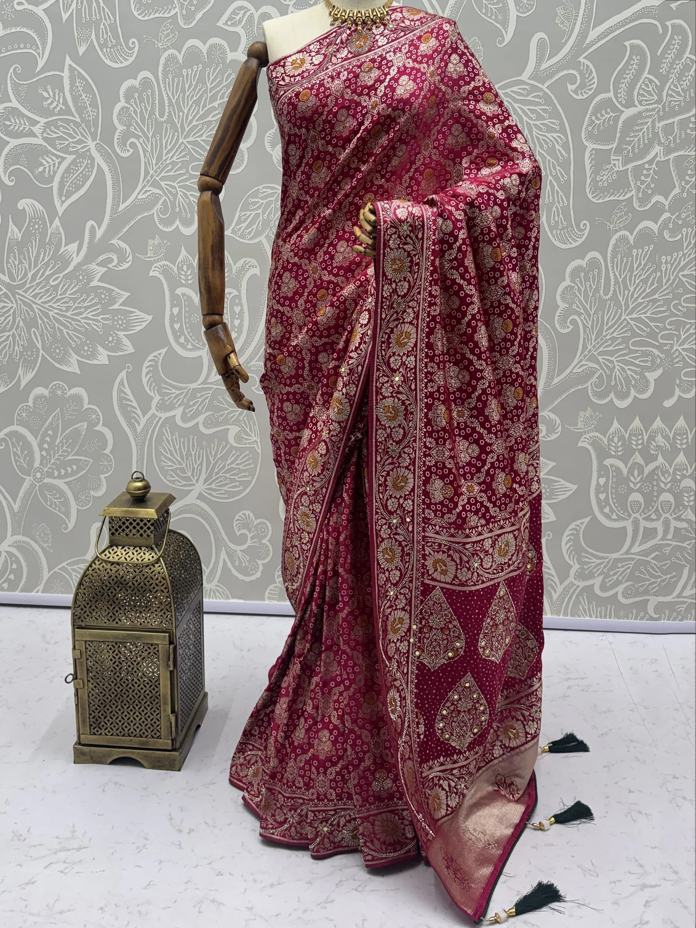 Pink Alluring Zari Work Silk Event Wear Saree With Blouse