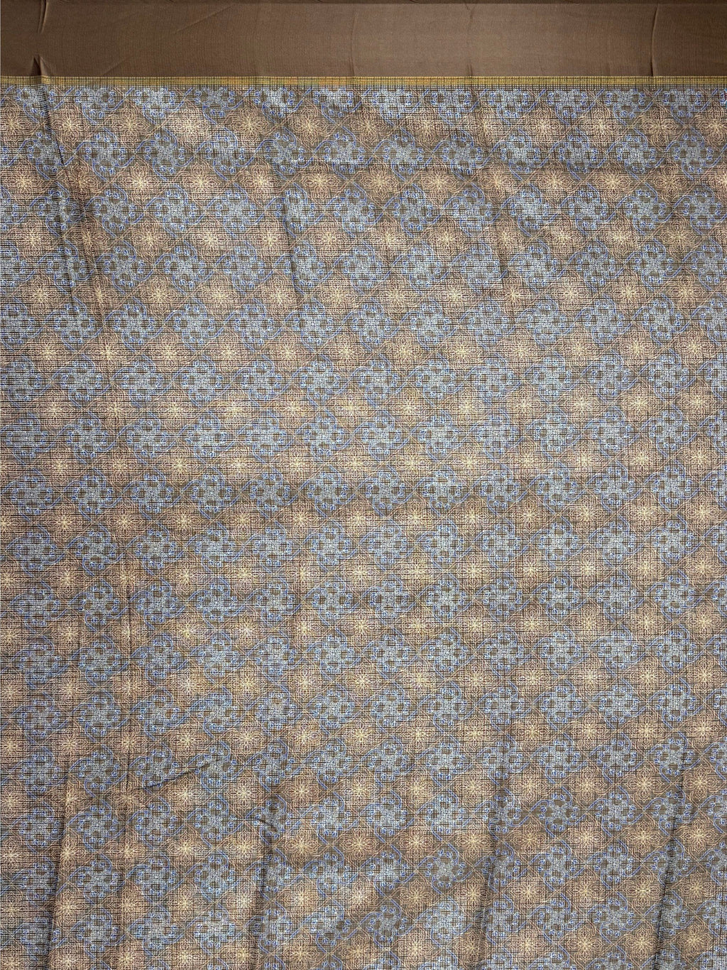 Brown Graceful Digital Printed Silk Traditional Saree With Blouse