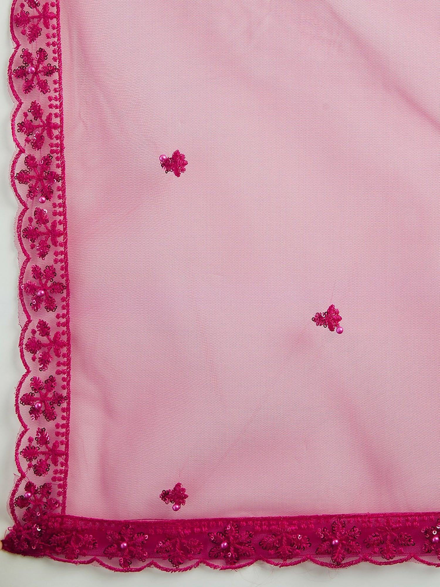 Pink Ravishing Sequins Net Reception Wear Lehenga Choli With Dupatta