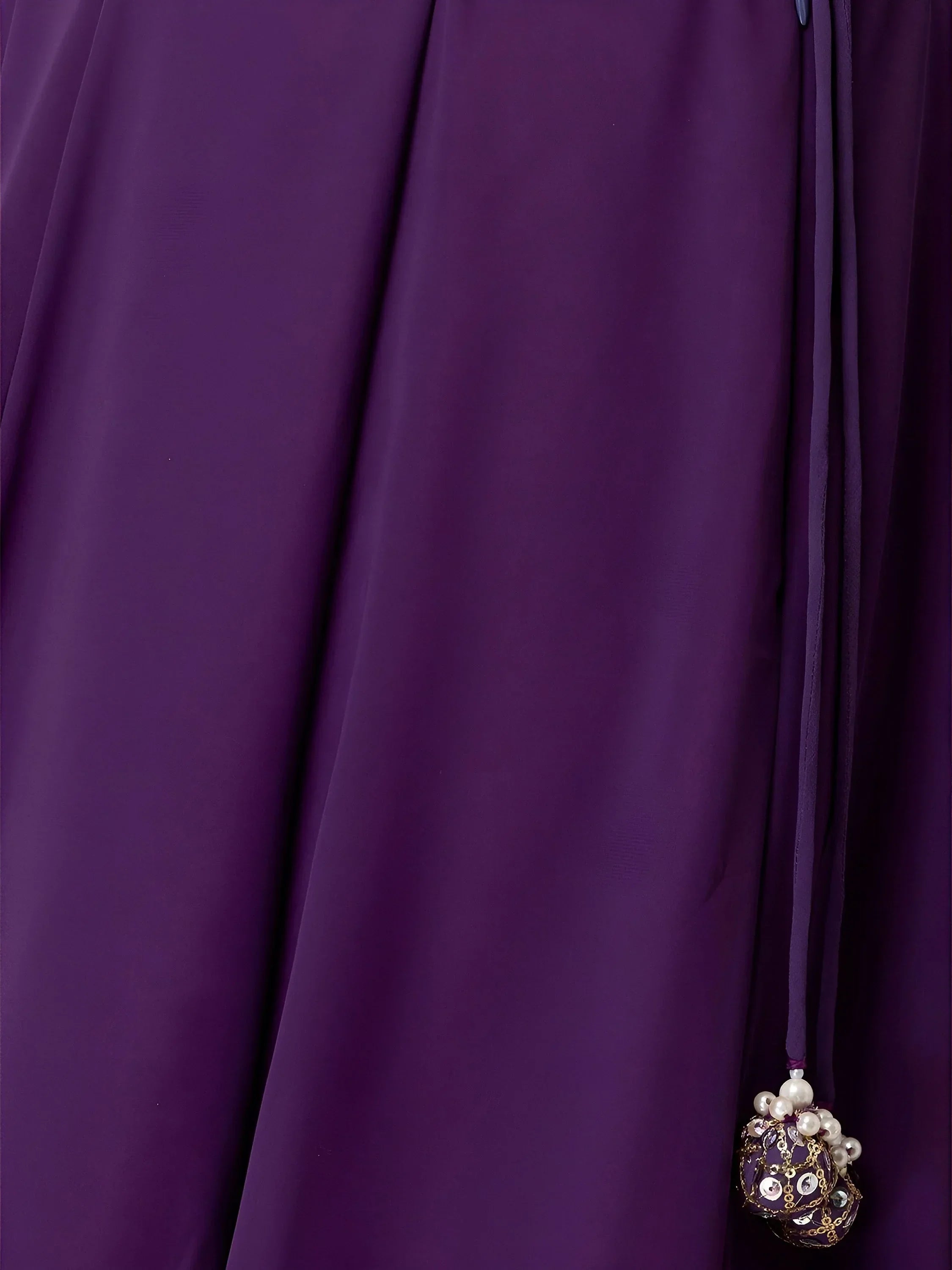 Purple Beautiful Georgette Mehendi Wear Lehenga With Sequins Choli
