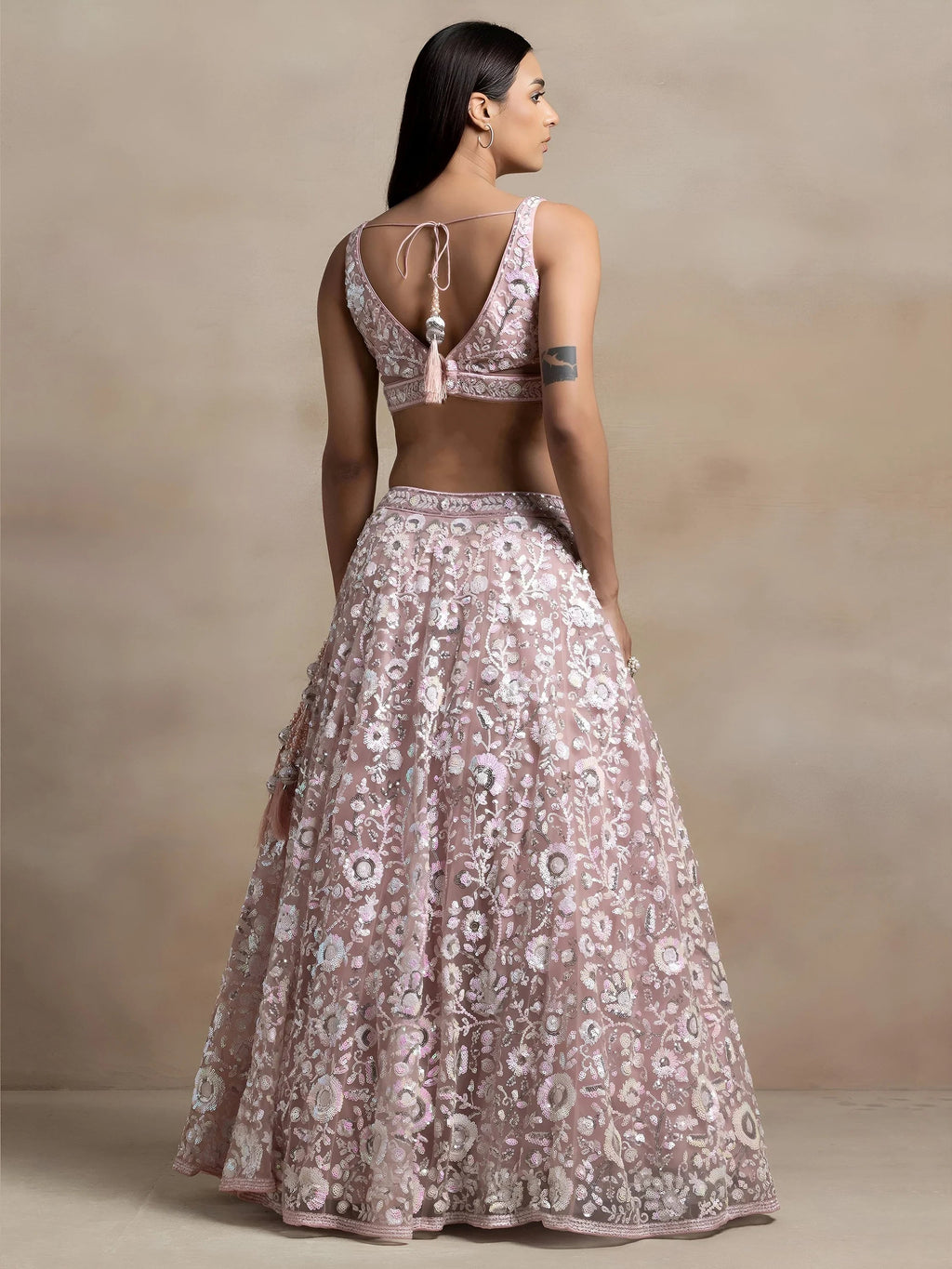Pink Attractive Sequins Net Designer Lehenga Choli With Dupatta