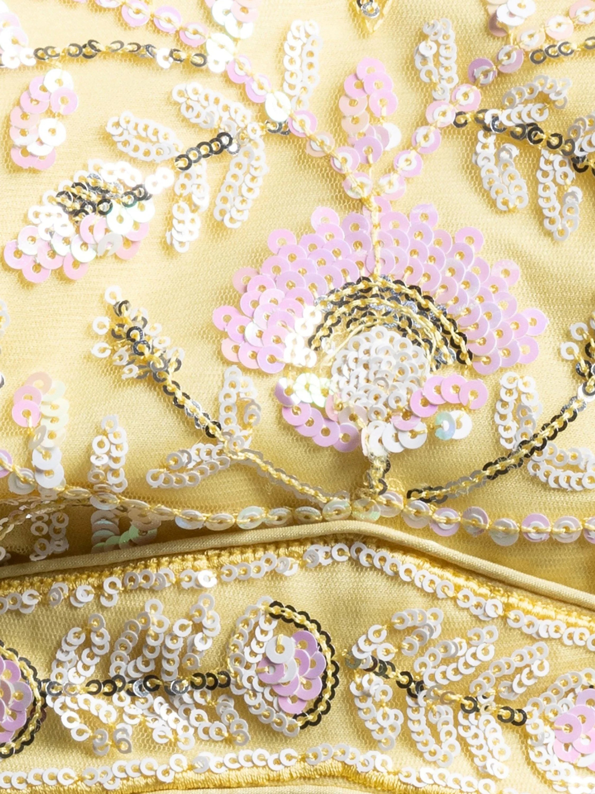 Yellow Attractive Sequins Net Designer Lehenga Choli With Dupatta