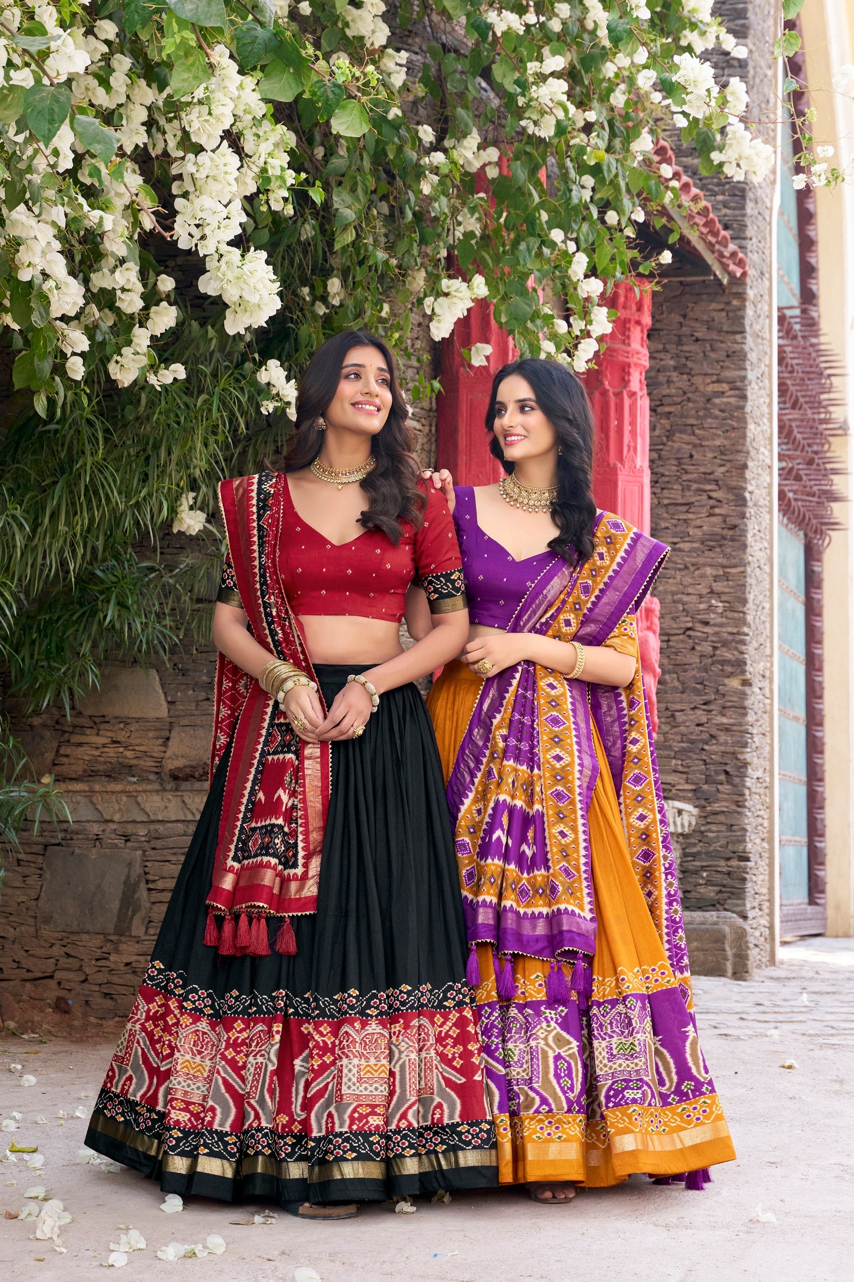 Glorious Patola Printed Tussar Silk Festive Wear Lehenga Choli