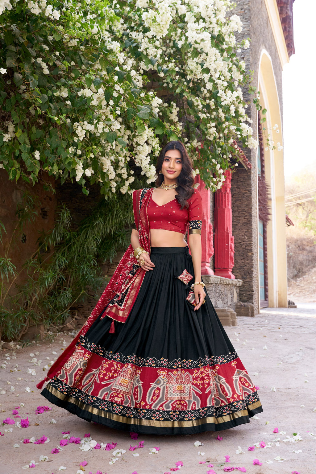 Glorious Patola Printed Tussar Silk Festive Wear Lehenga Choli