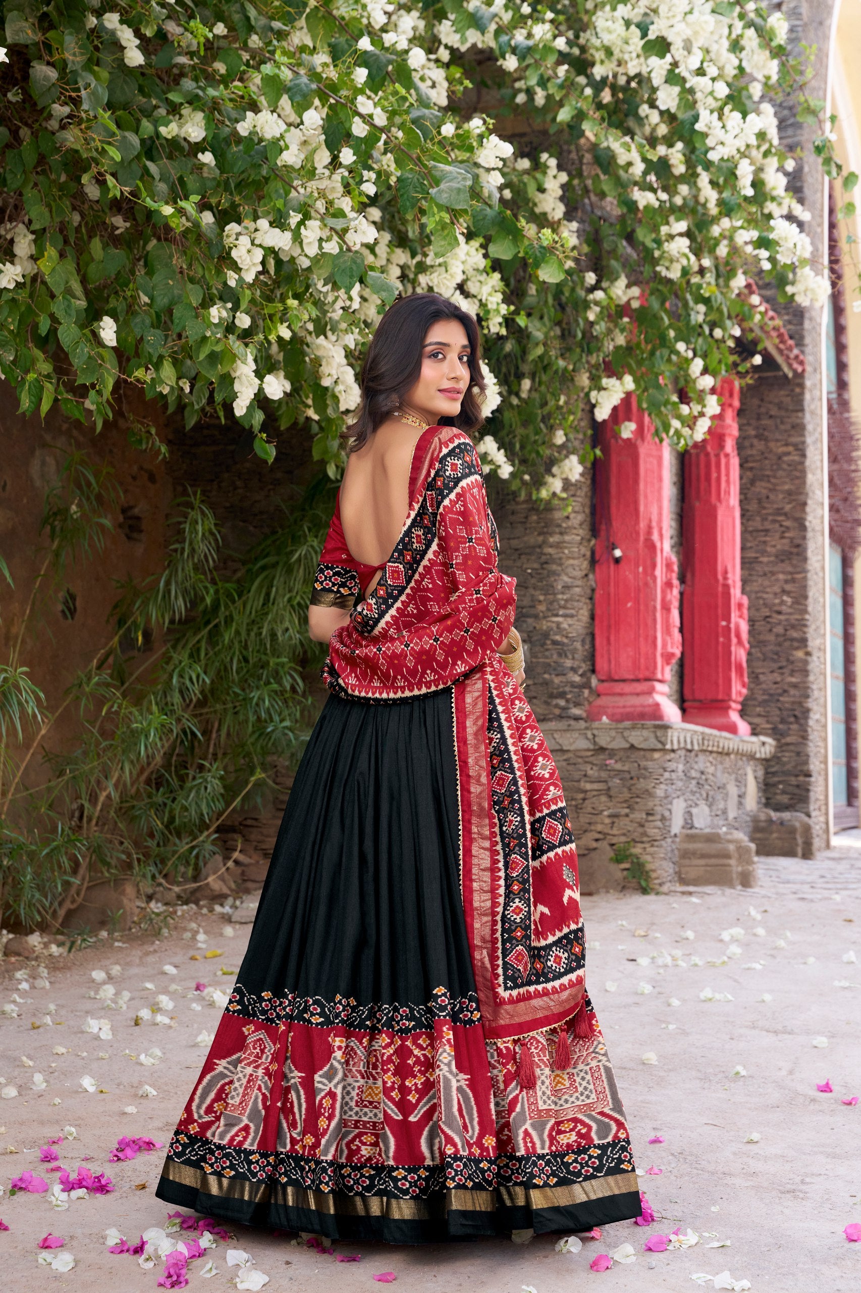 Glorious Patola Printed Tussar Silk Festive Wear Lehenga Choli