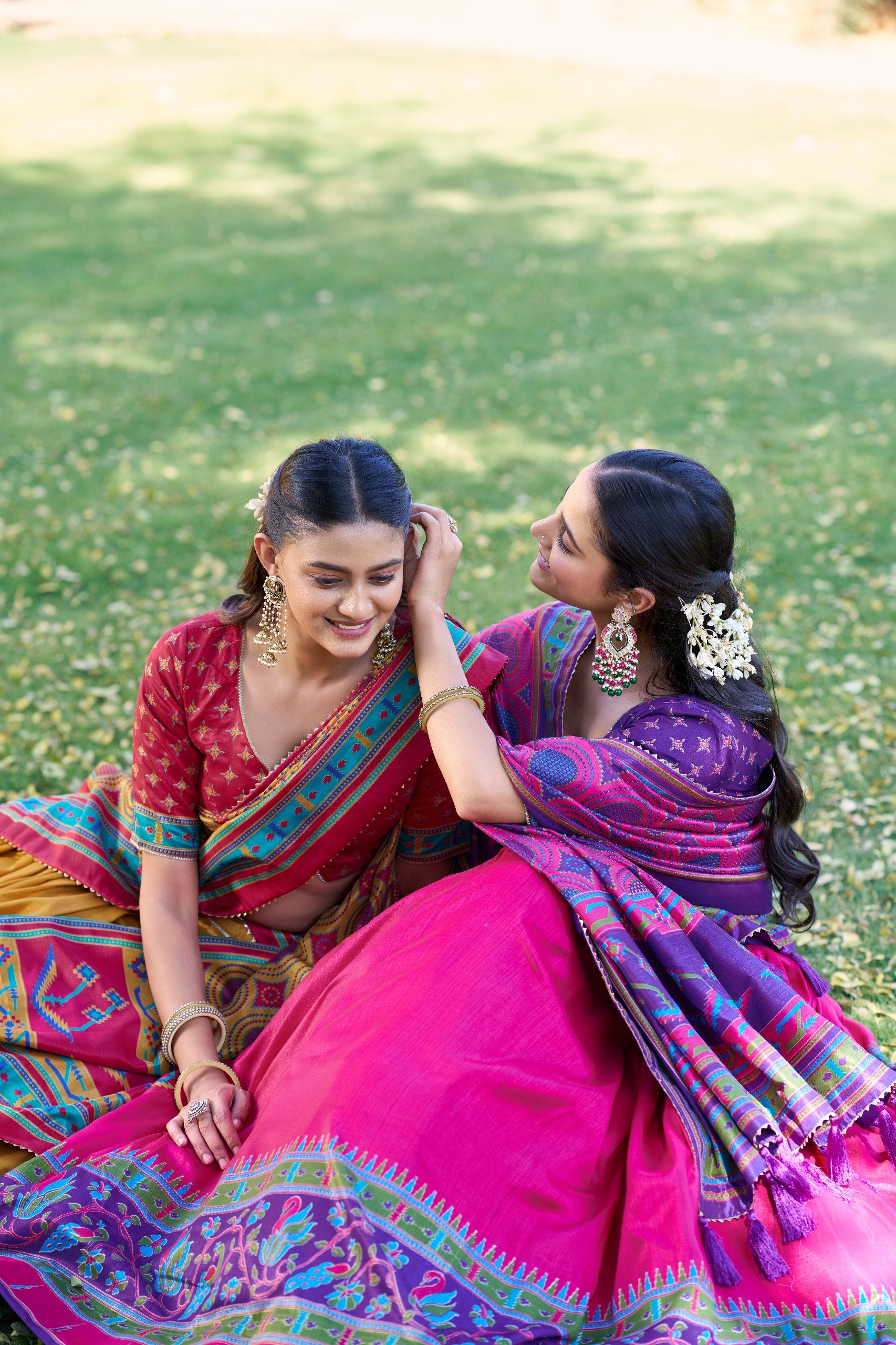 Printed Tussar Silk Lehenga Choli for Festival & Mehendi