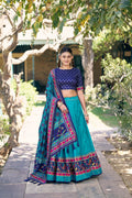 Printed Tussar Silk Lehenga Choli for Festival & Mehendi