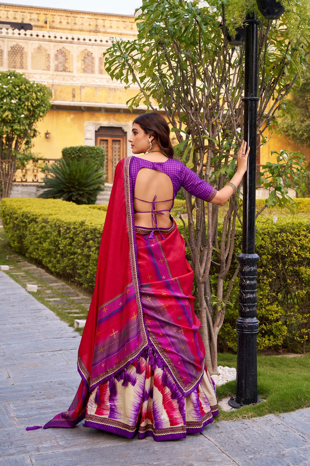 Silk Digital Print Lehenga Choli for Festive Wear Look