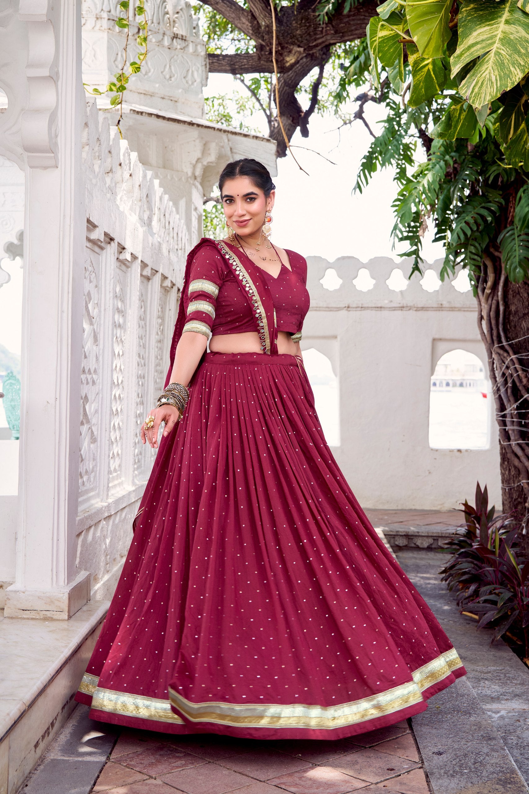 Chanderi Weaving Work Lehenga Choli