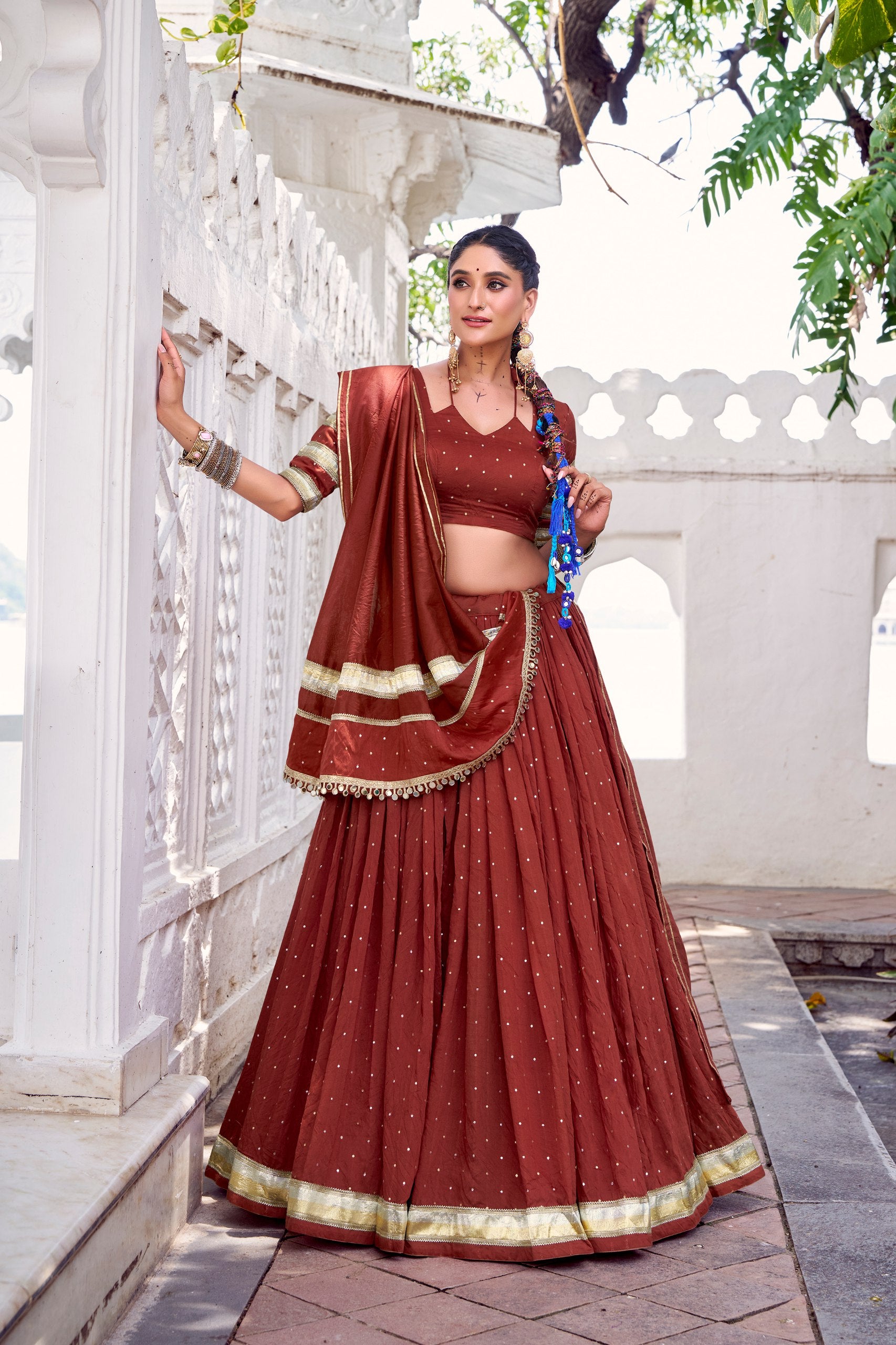 Chanderi Weaving Work Lehenga Choli