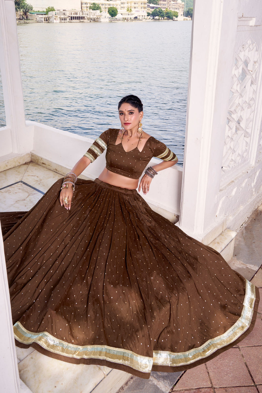 Chanderi Weaving Work Lehenga Choli