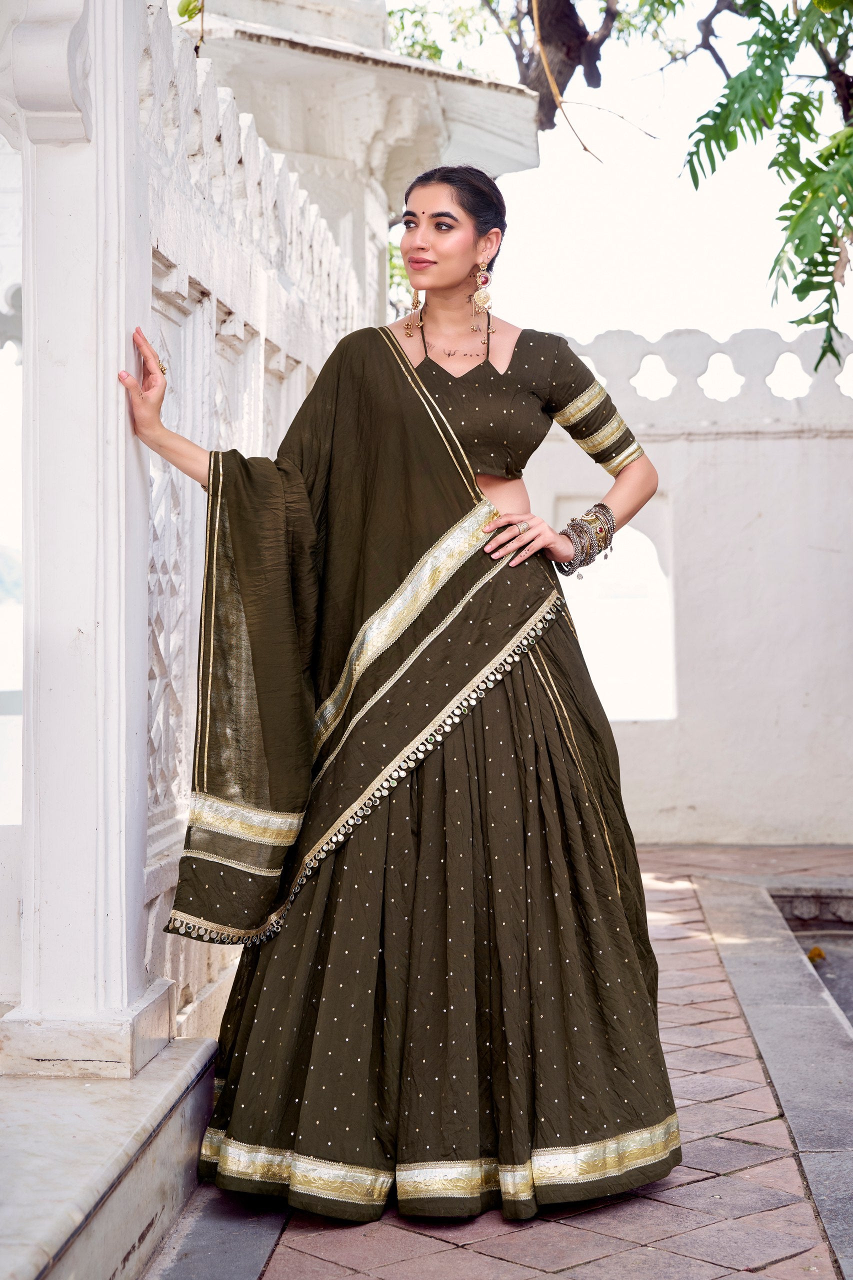Chanderi Weaving Work Lehenga Choli