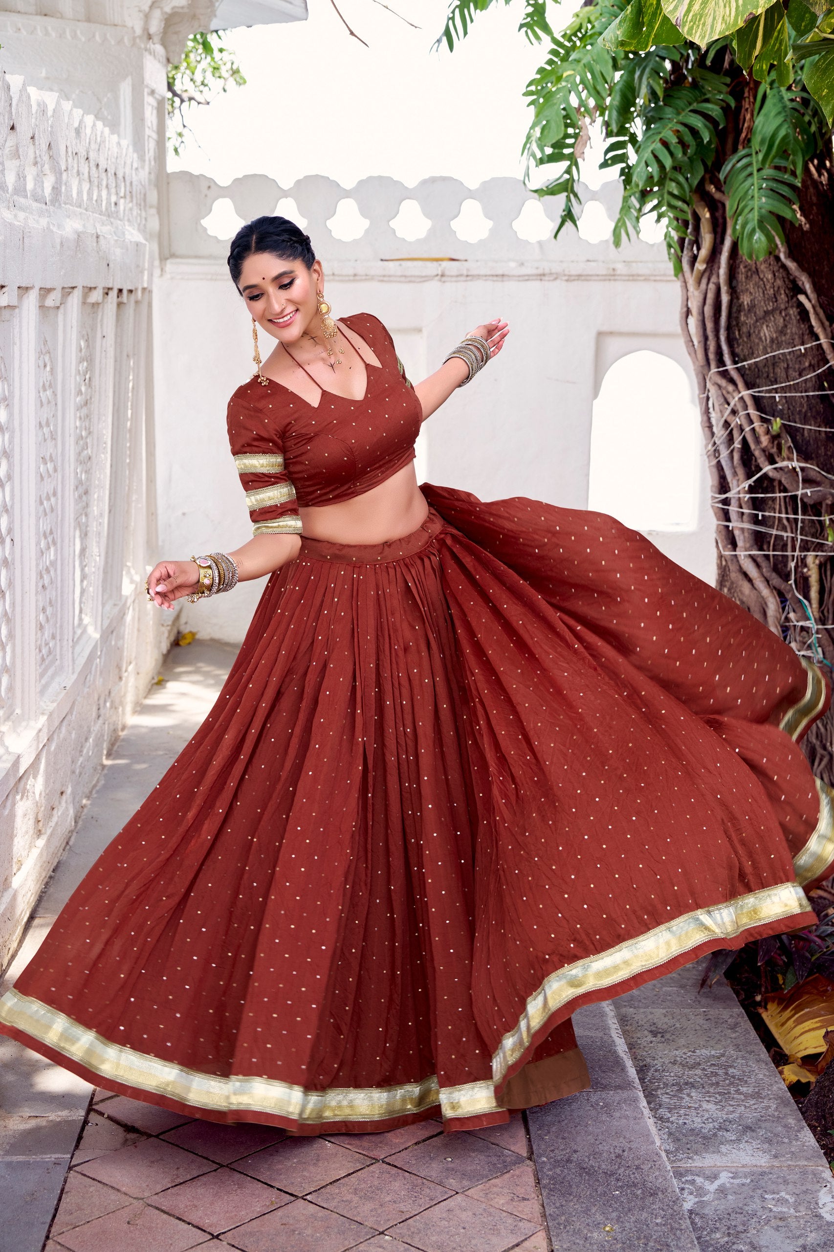 Chanderi Weaving Work Lehenga Choli