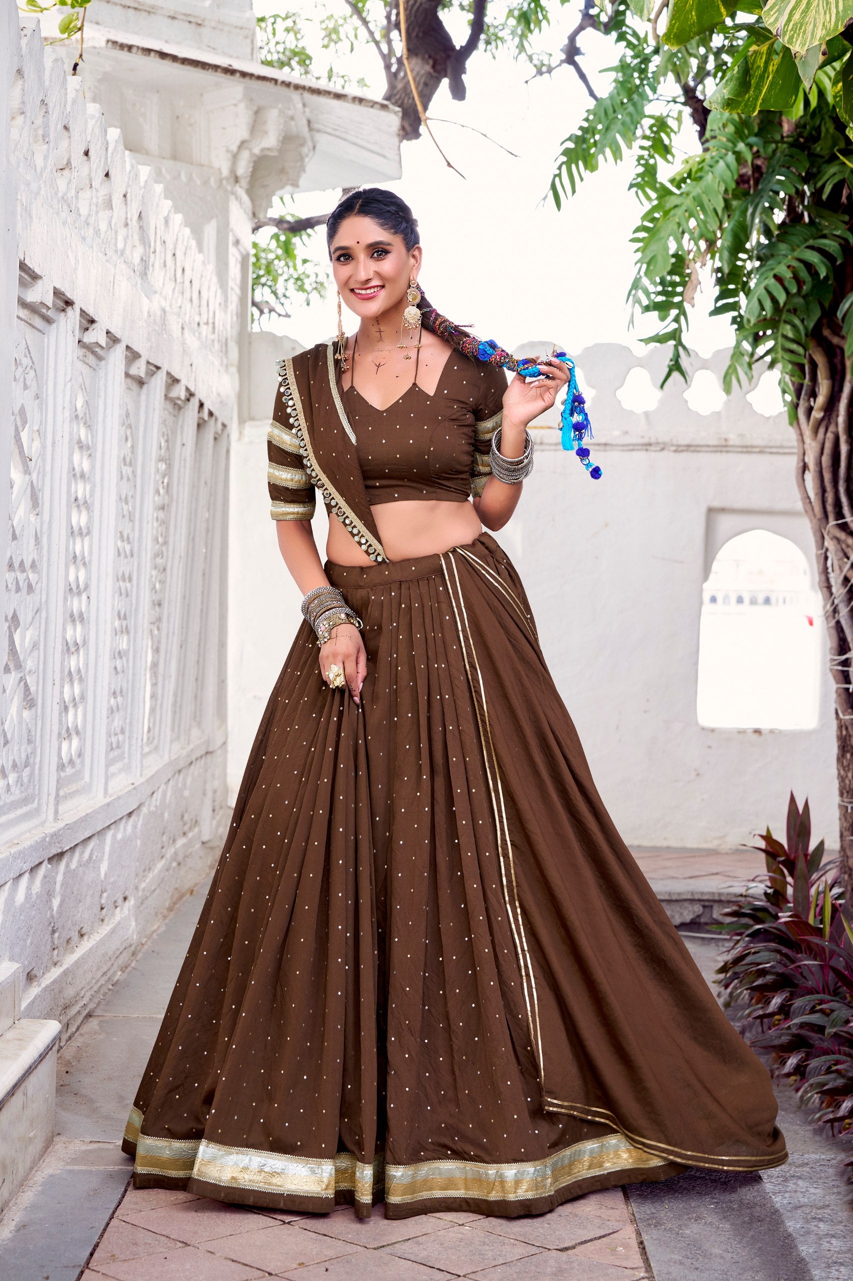 Chanderi Weaving Work Lehenga Choli