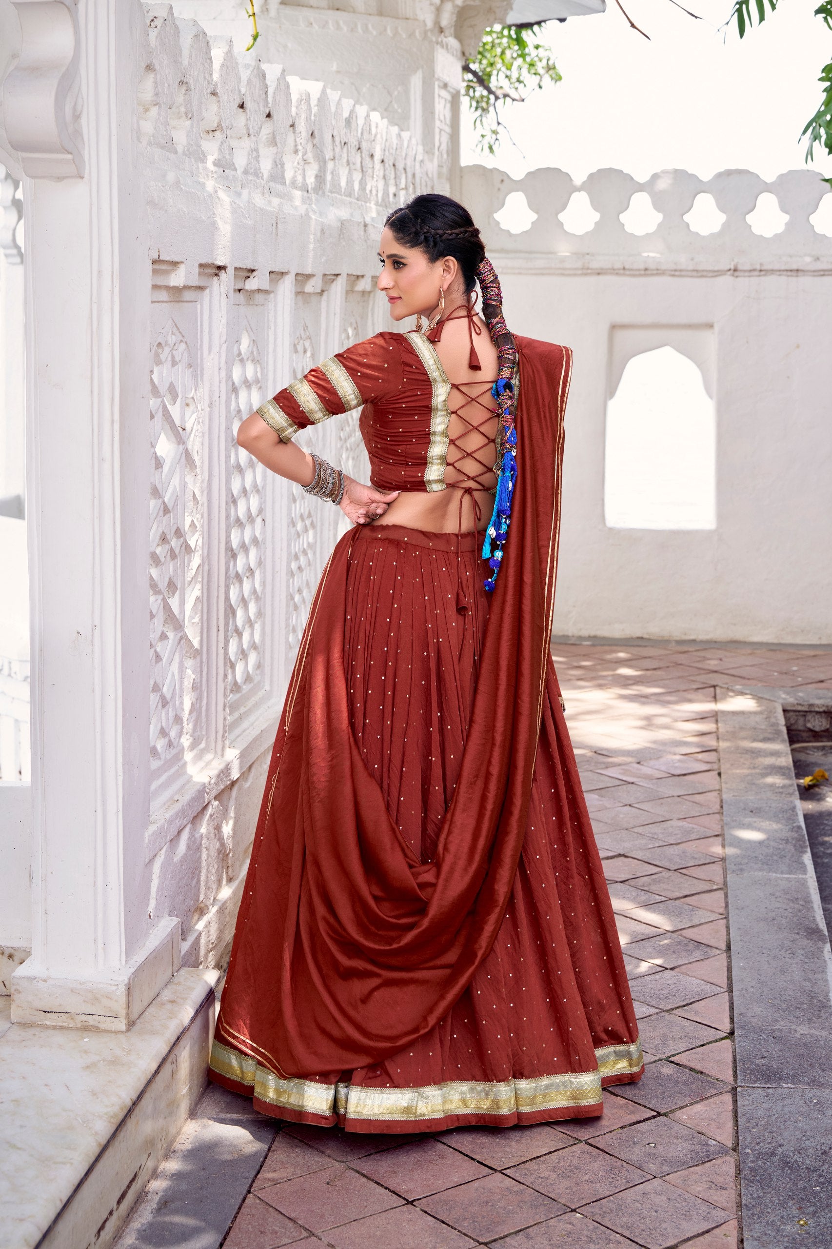 Chanderi Weaving Work Lehenga Choli