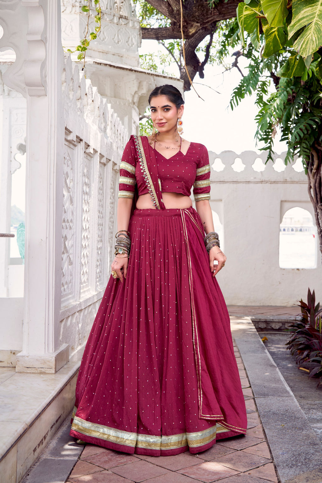 Chanderi Weaving Work Lehenga Choli