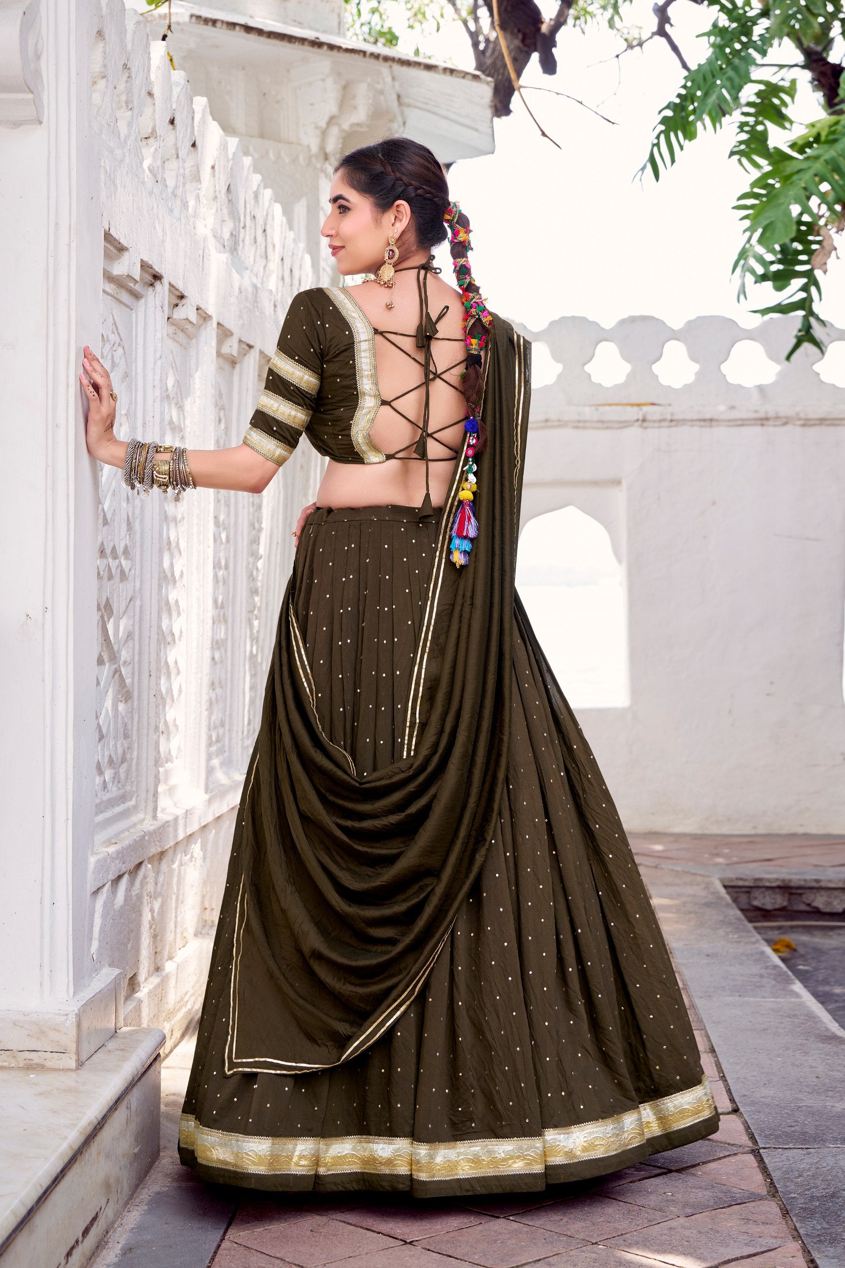 Chanderi Weaving Work Lehenga Choli