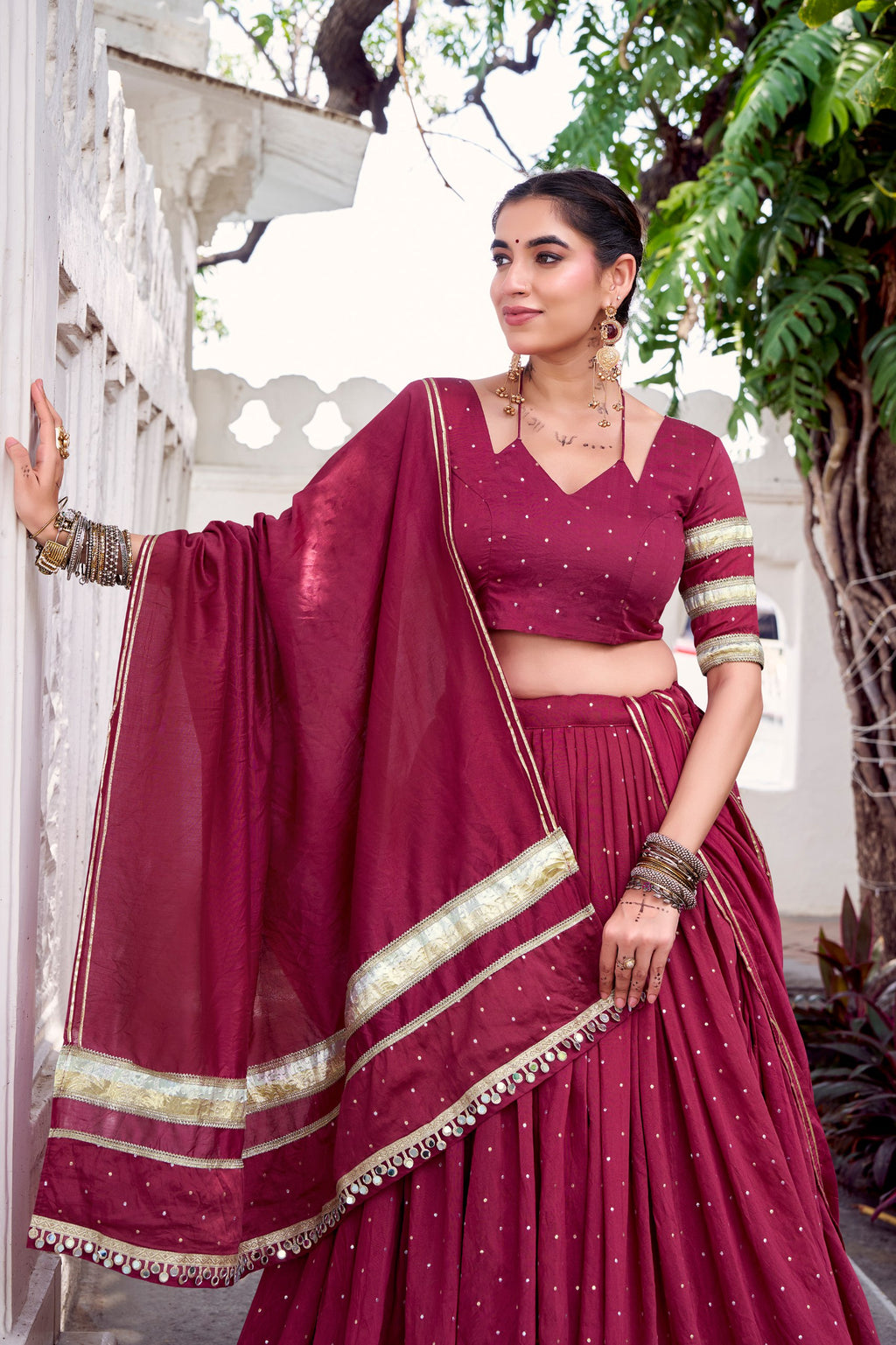Chanderi Weaving Work Lehenga Choli